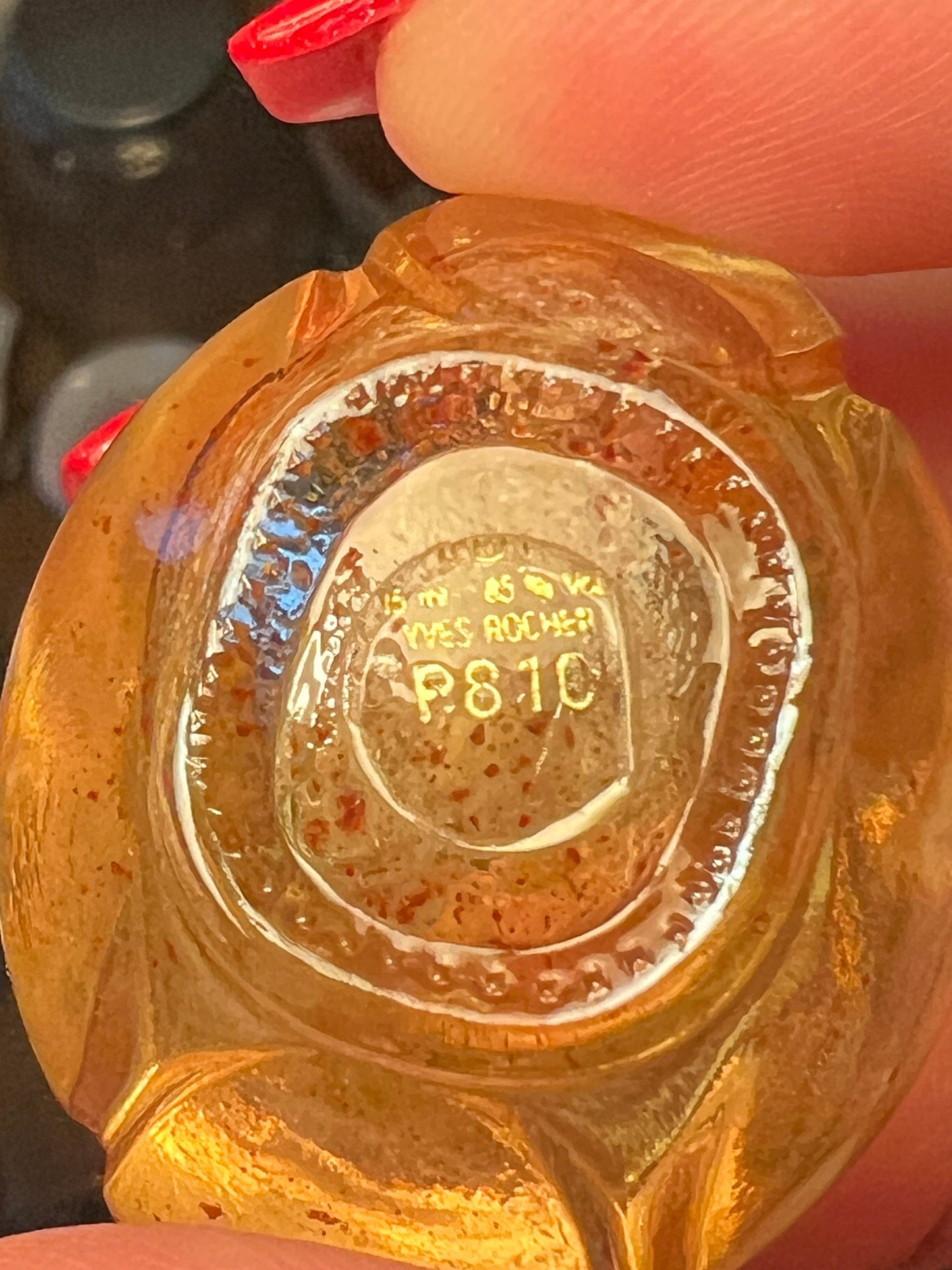 Vintage Habanita Molinard Eau de Toilette Miniature 1.1 Fluid Ounces, Lalique Bottle with Silver Cap, Lover Antiques and Vintage