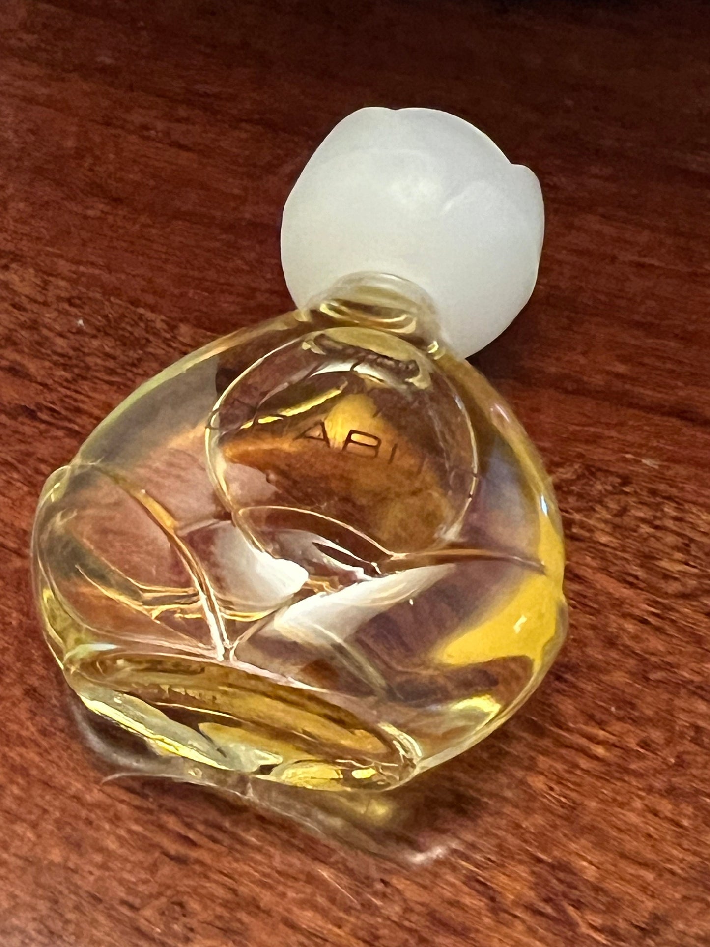 Vintage Habanita Molinard Eau de Toilette Miniature 1.1 Fluid Ounces, Lalique Bottle with Silver Cap, Lover Antiques and Vintage
