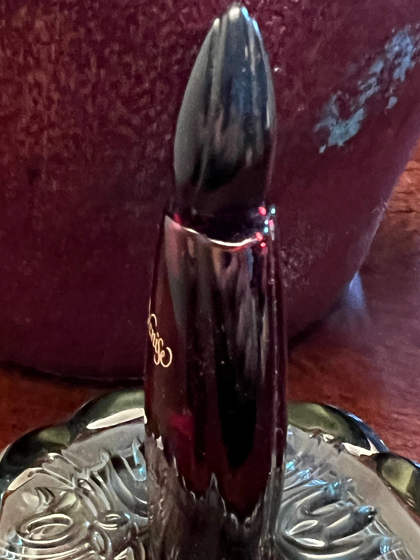 Vintage Habanita Molinard Eau de Toilette Miniature 1.1 Fluid Ounces, Lalique Bottle with Silver Cap, Lover Antiques and Vintage