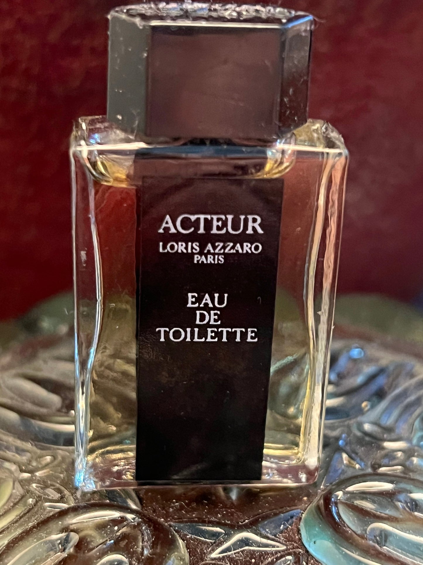 Vintage Habanita Molinard Eau de Toilette Miniature 1.1 Fluid Ounces, Lalique Bottle with Silver Cap, Lover Antiques and Vintage