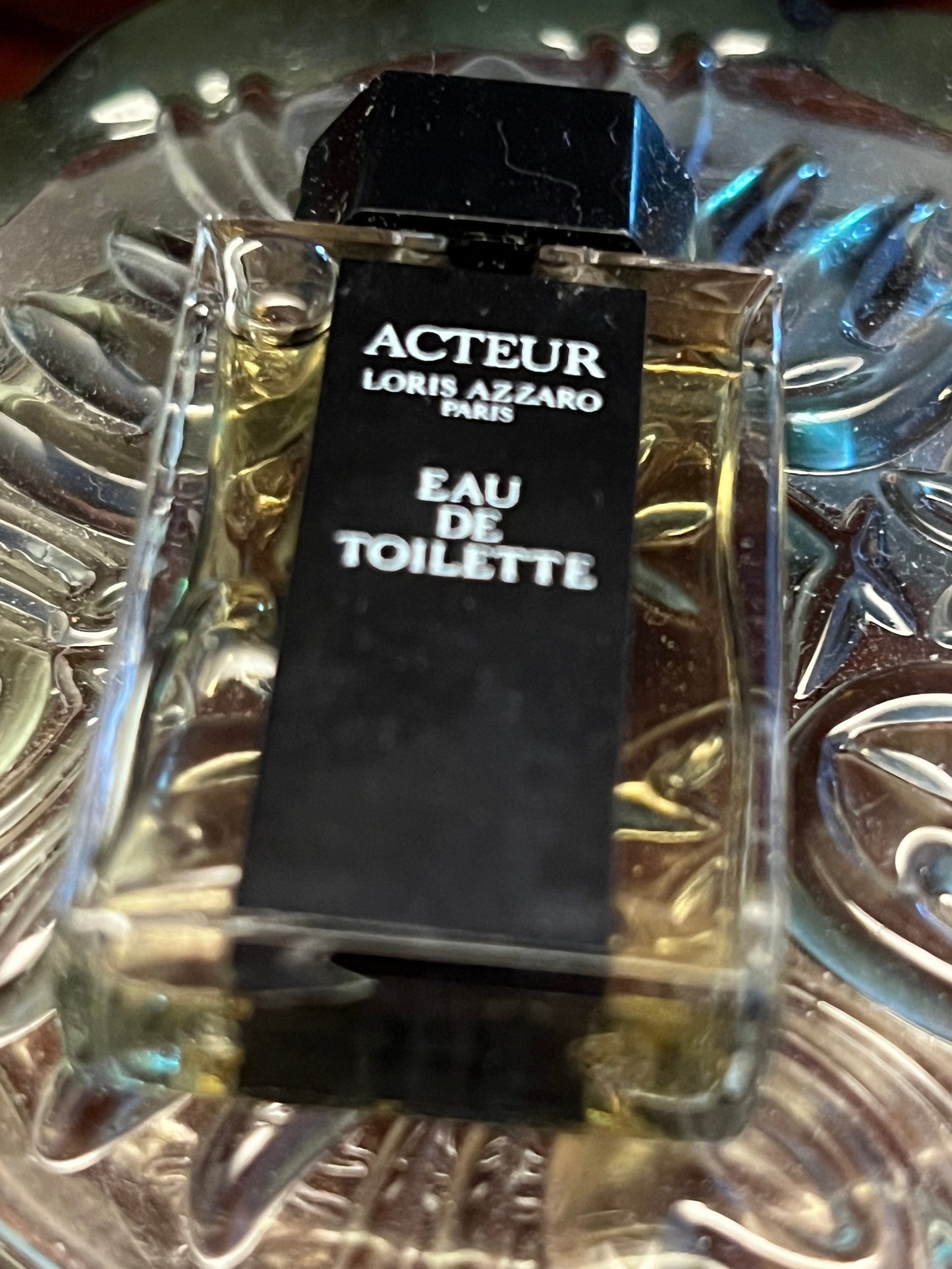 Vintage Habanita Molinard Eau de Toilette Miniature 1.1 Fluid Ounces, Lalique Bottle with Silver Cap, Lover Antiques and Vintage
