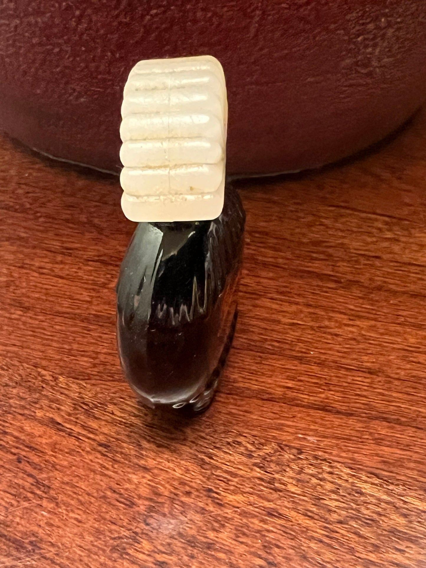 Vintage Habanita Molinard Eau de Toilette Miniature 1.1 Fluid Ounces, Lalique Bottle with Silver Cap, Lover Antiques and Vintage