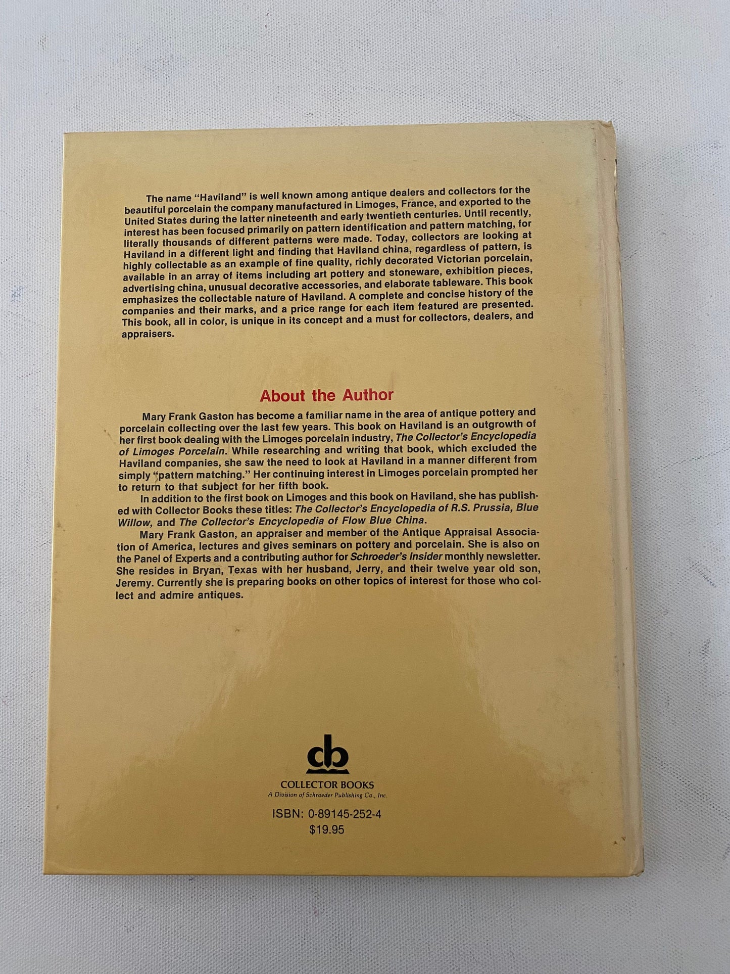Haviland Collectables & Objects of Art Book, by Mary Frank Gaston, Lover Antiques and Vintage
