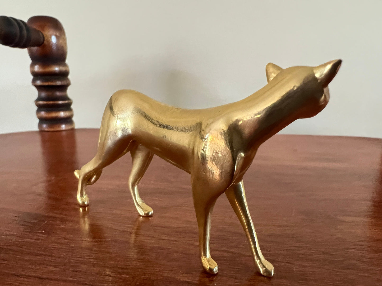 Vintage Brass Cat Figurine, House of Faberge the Franklin Mint, Polished Brass Cat, Lover Antiques and Vintage