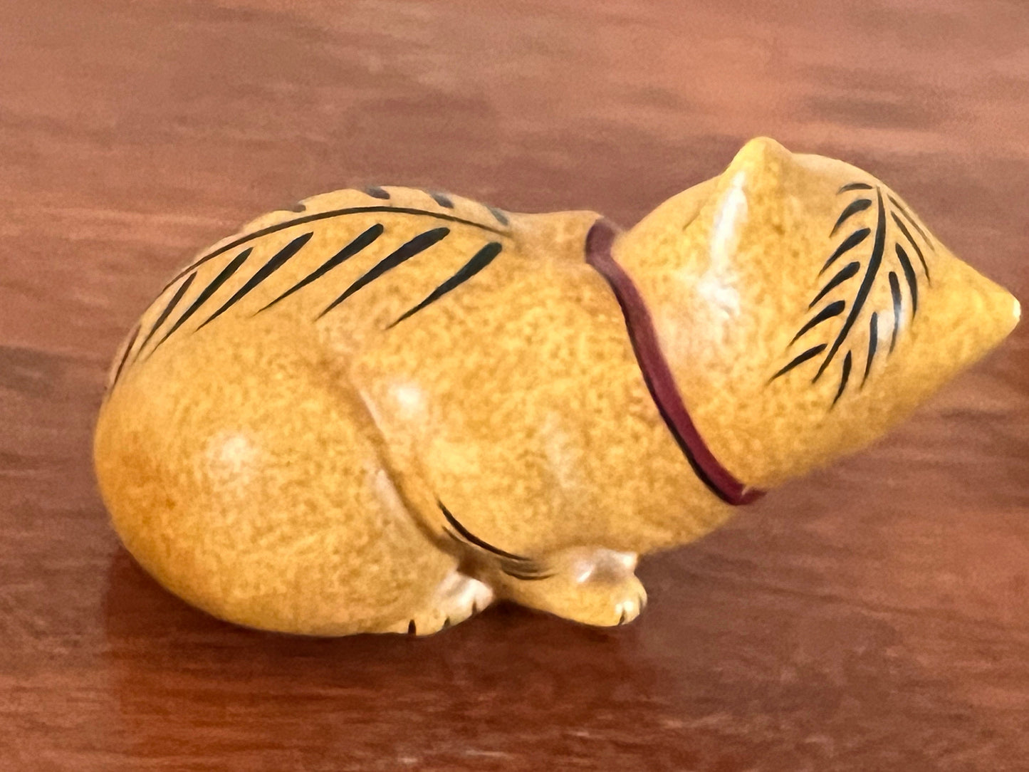 Vintage Chalkware Cat Figurine by The Franklin Mint, Curio Cabinet Cat, Lover Antiques and Vintage