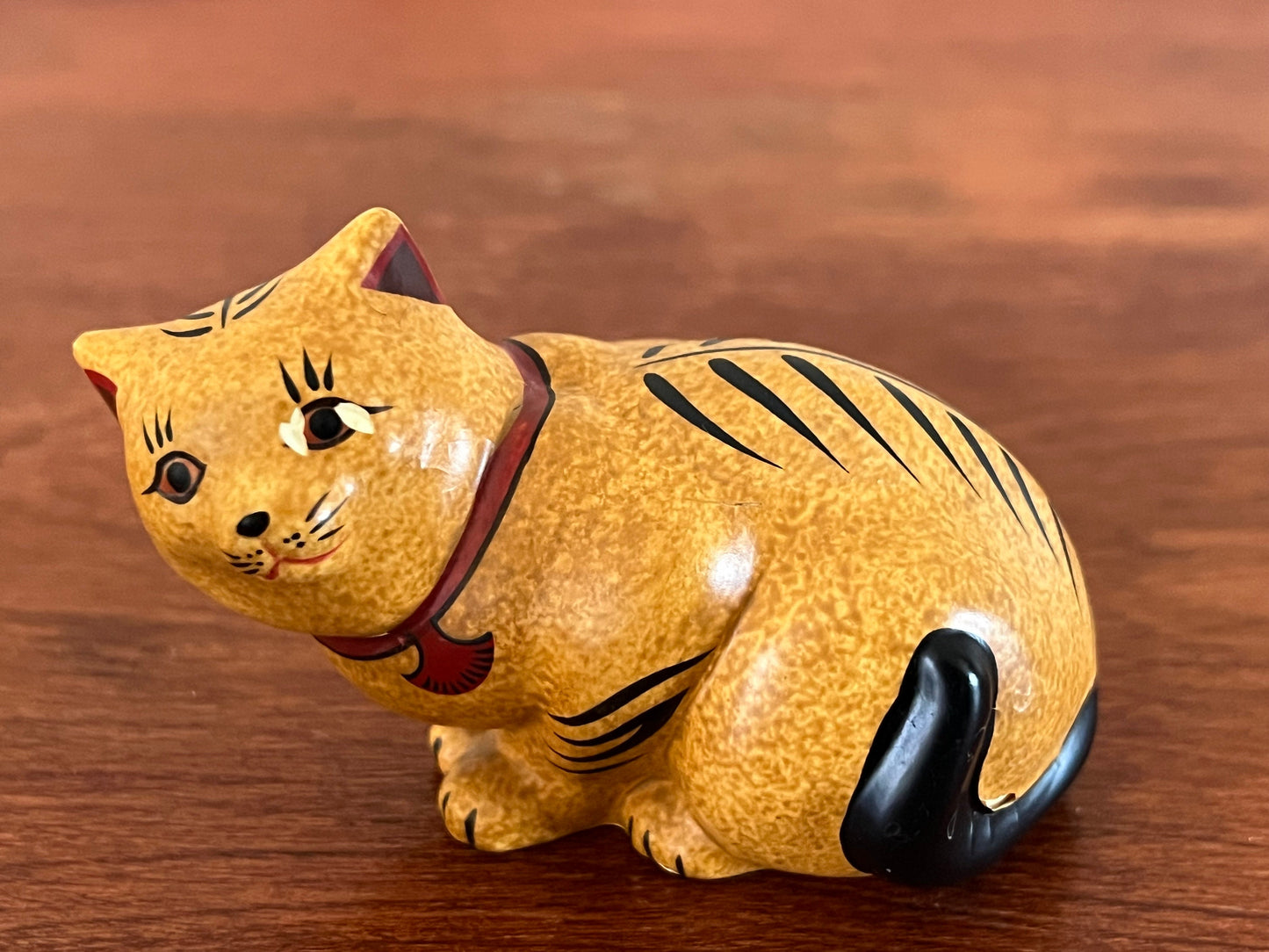 Vintage Chalkware Cat Figurine by The Franklin Mint, Curio Cabinet Cat, Lover Antiques and Vintage