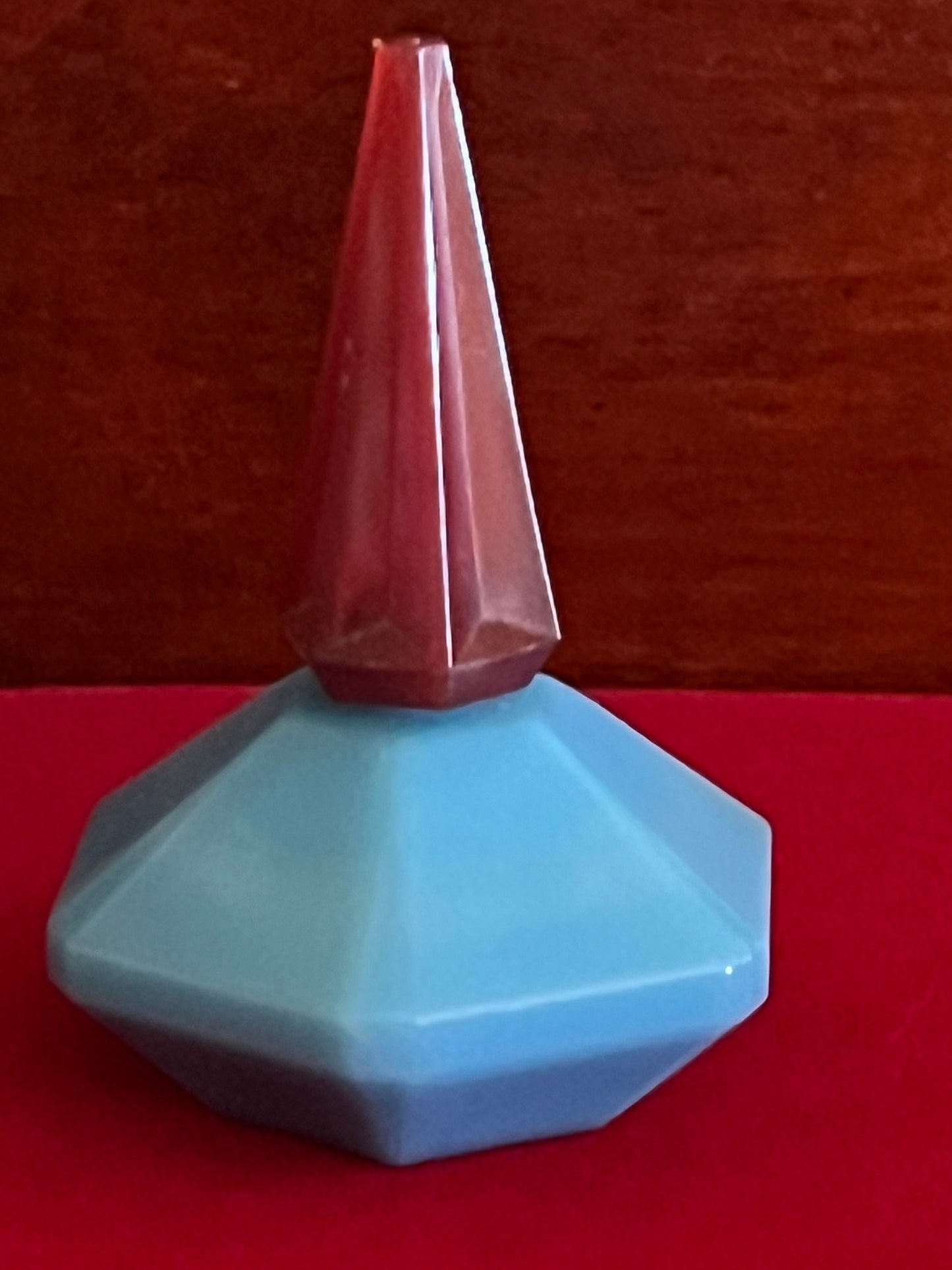 Cacharel Lou Lou Perfume Blue Glass Bottle, Designer Annegret Beier, 1.7 fl oz, 50 ml Eau de Parfum, Lover Antiques