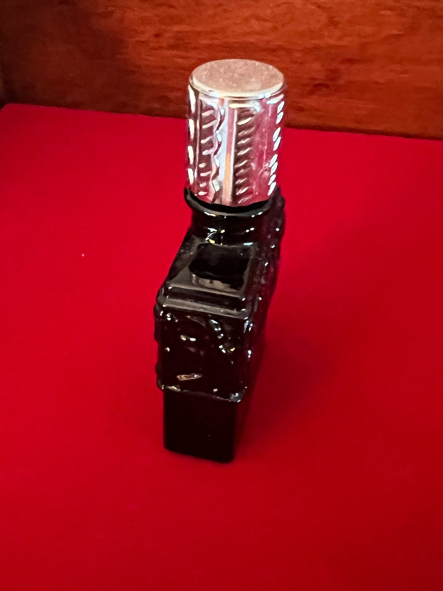 Vintage Habanita Molinard Eau de Toilette Miniature 1.1 Fluid Ounces, Lalique Bottle with Silver Cap, Lover Antiques and Vintage