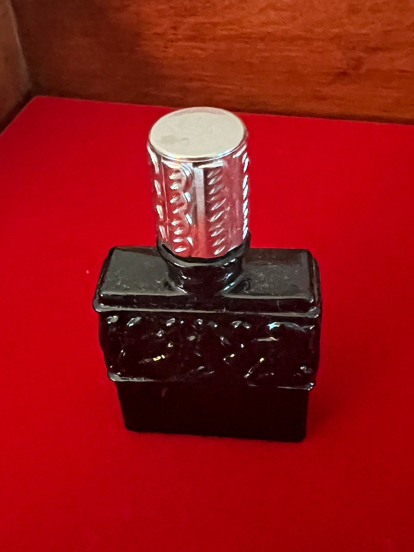 Vintage Habanita Molinard Eau de Toilette Miniature 1.1 Fluid Ounces, Lalique Bottle with Silver Cap, Lover Antiques and Vintage