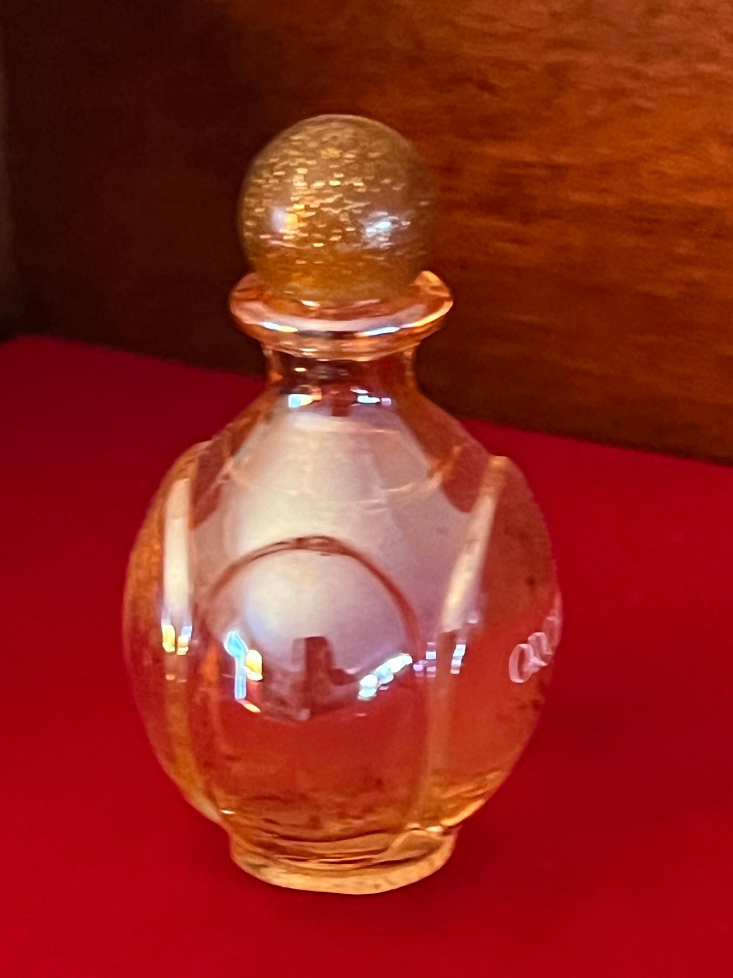 Vintage Habanita Molinard Eau de Toilette Miniature 1.1 Fluid Ounces, Lalique Bottle with Silver Cap, Lover Antiques and Vintage