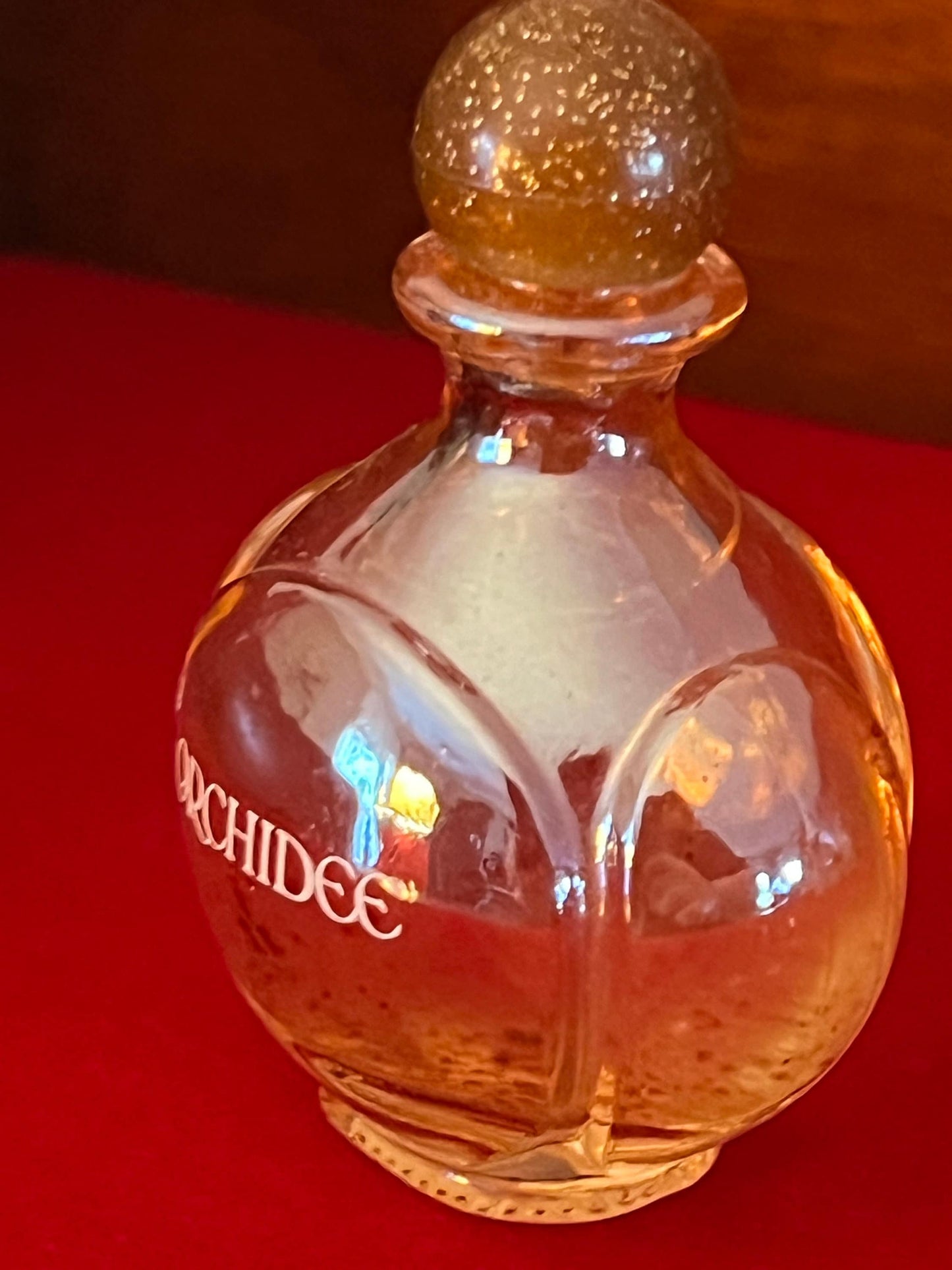 Vintage Habanita Molinard Eau de Toilette Miniature 1.1 Fluid Ounces, Lalique Bottle with Silver Cap, Lover Antiques and Vintage