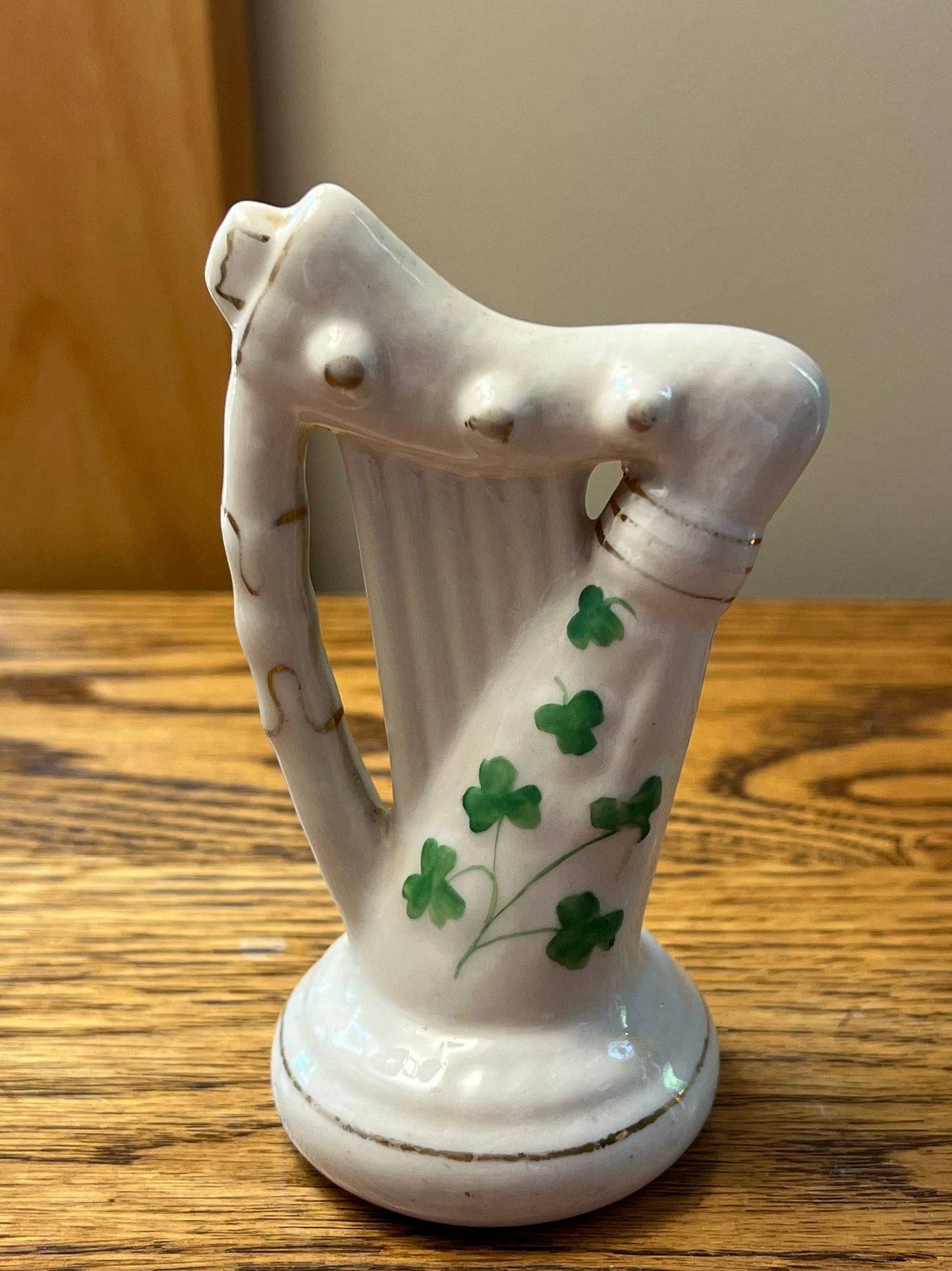 Vintage Harp Porcelain Figurine by Swan China England Harp Figure Lover Antiques and Vintage