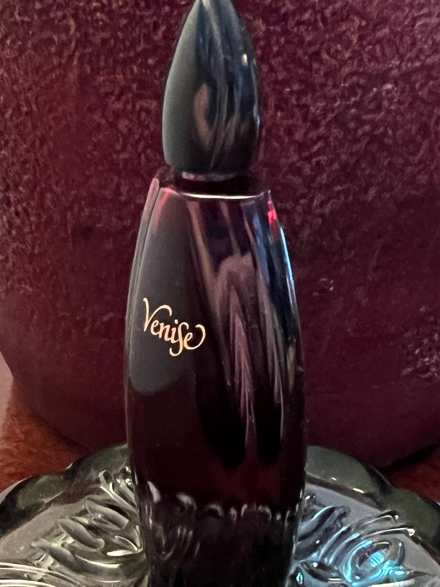 Vintage Habanita Molinard Eau de Toilette Miniature 1.1 Fluid Ounces, Lalique Bottle with Silver Cap, Lover Antiques and Vintage