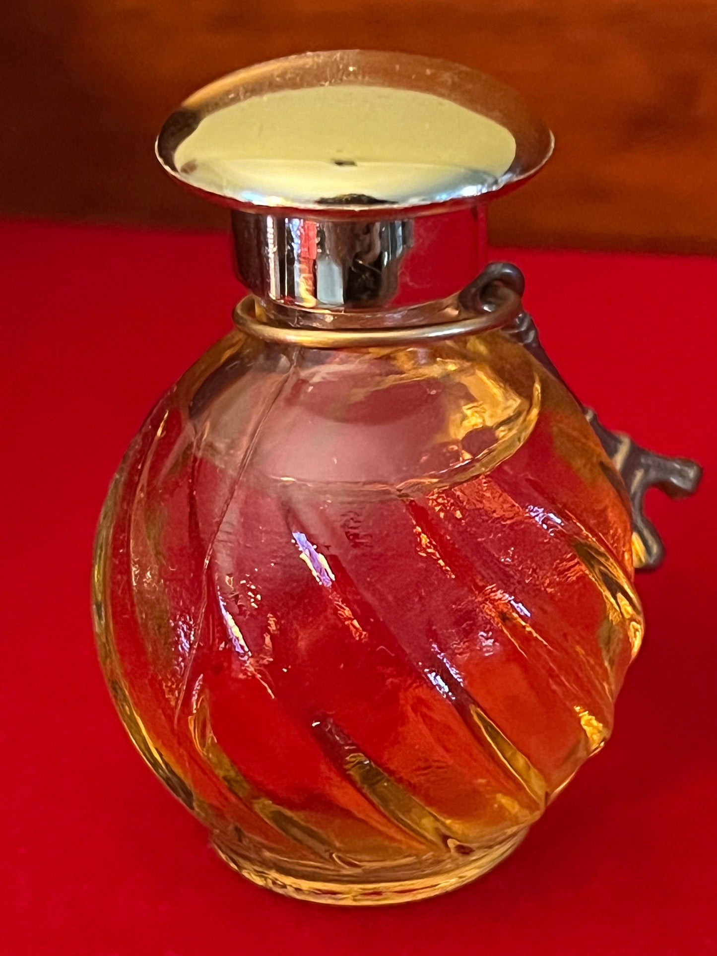 Vintage Habanita Molinard Eau de Toilette Miniature 1.1 Fluid Ounces, Lalique Bottle with Silver Cap, Lover Antiques and Vintage