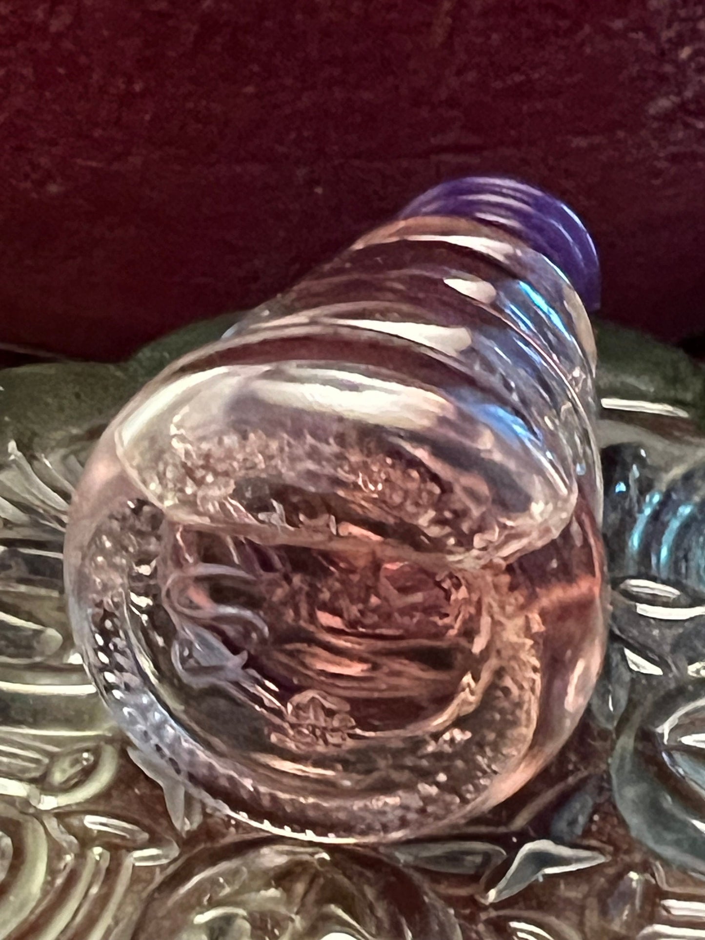 Vintage Habanita Molinard Eau de Toilette Miniature 1.1 Fluid Ounces, Lalique Bottle with Silver Cap, Lover Antiques and Vintage