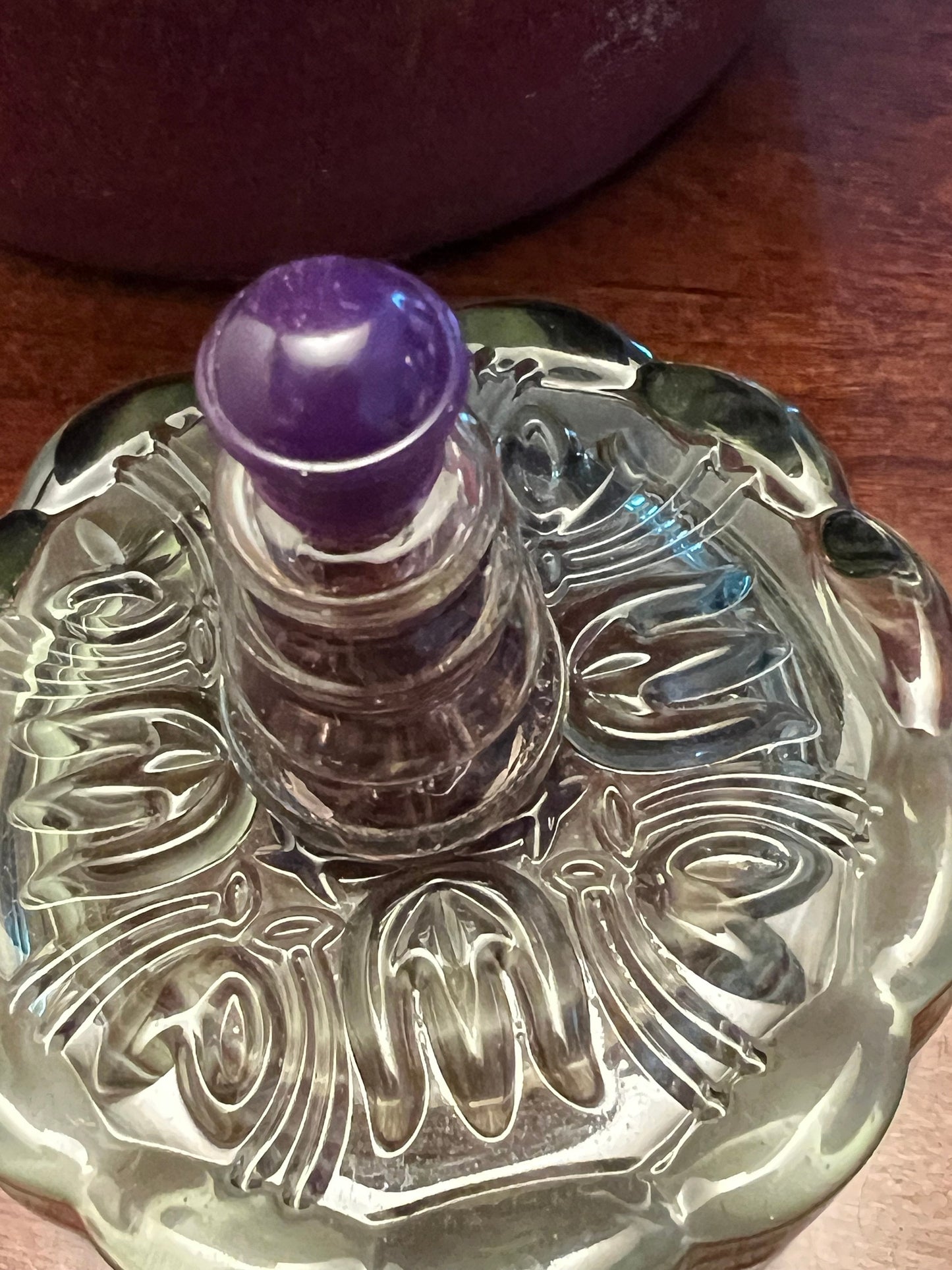 Vintage Habanita Molinard Eau de Toilette Miniature 1.1 Fluid Ounces, Lalique Bottle with Silver Cap, Lover Antiques and Vintage