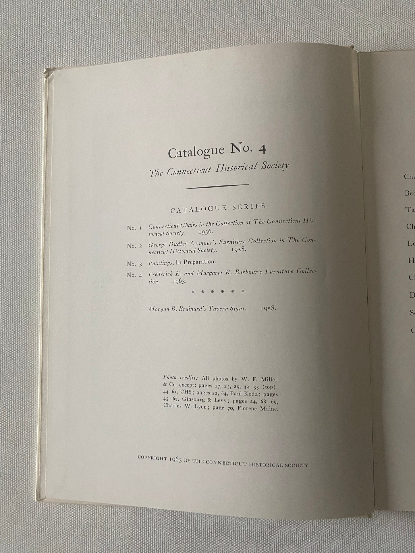 Frederick K. and Margaret R. Barbour’s Furniture Collection Book, CT Historical Society Guide, Hardcover, Lover Antiques and Vintage