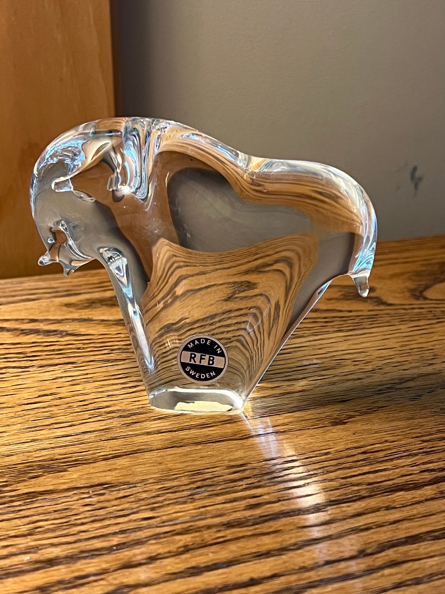 Vintage Glass Bull Paperweight by RFB Sweden Art Glass Lover Antiques and Vintage