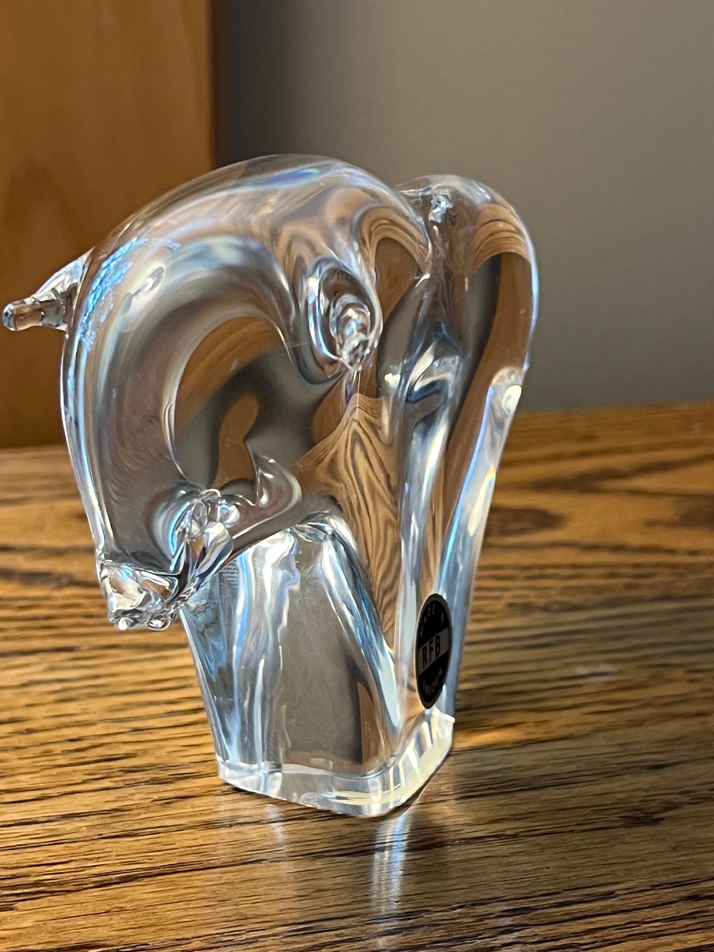 Vintage Glass Bull Paperweight by RFB Sweden Art Glass Lover Antiques and Vintage