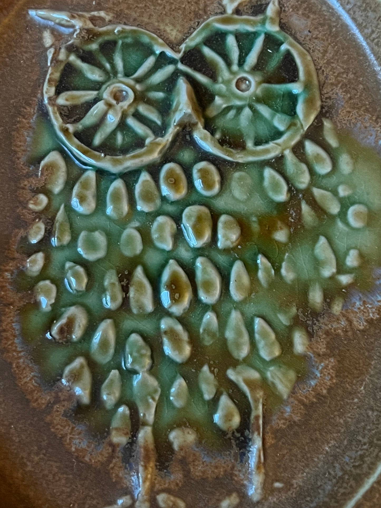 Vintage Owl Wall Hanging by Bennington Vermont Cooperative David Gil Design Plate Plaque Plaque Owl With Hook Lover Antiques and Vintage