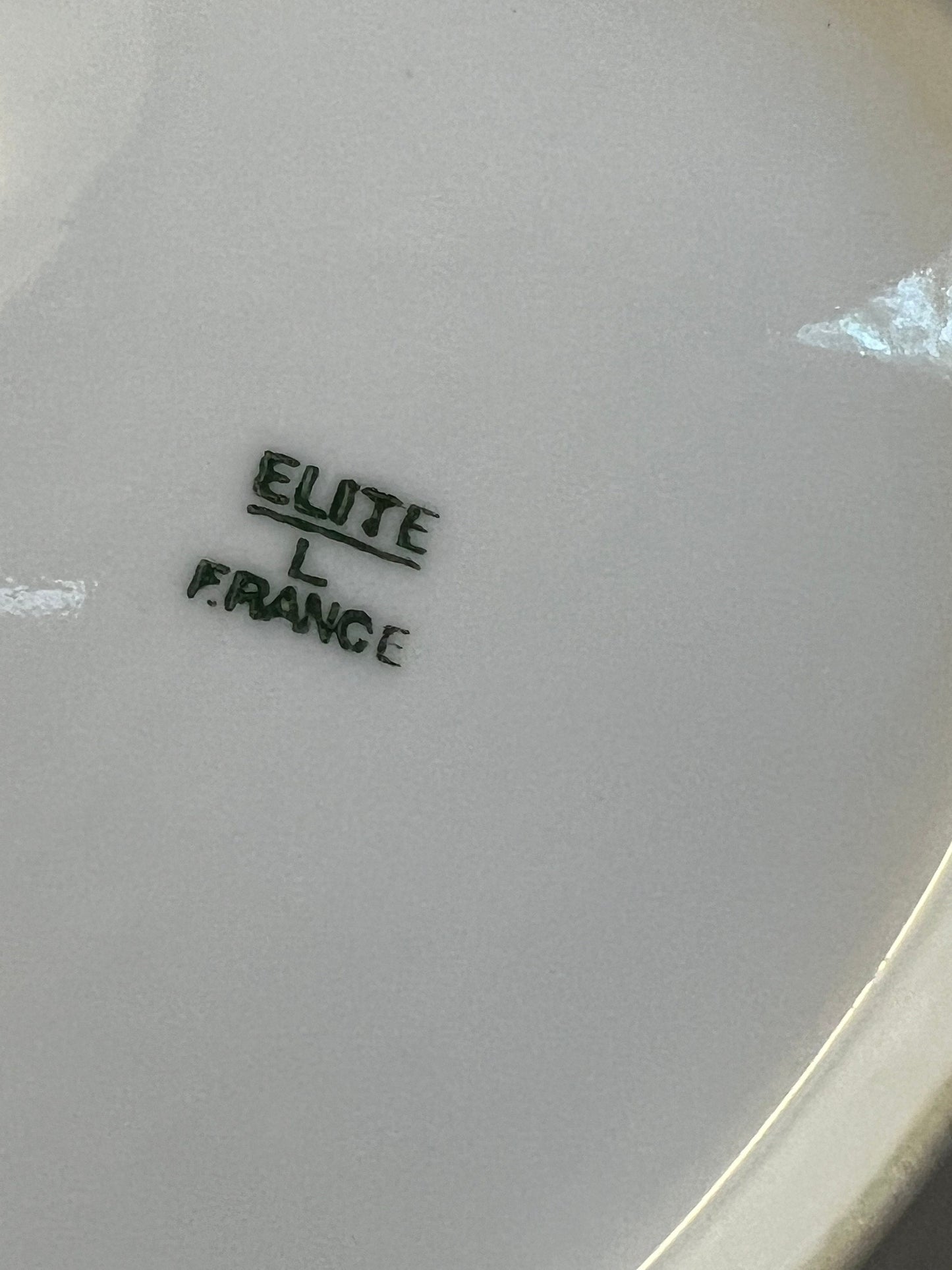 Vintage Purple Flowers Hand Painted Dresser Dish Signed by Elite L France Limoges Lover Antiques and Vintage