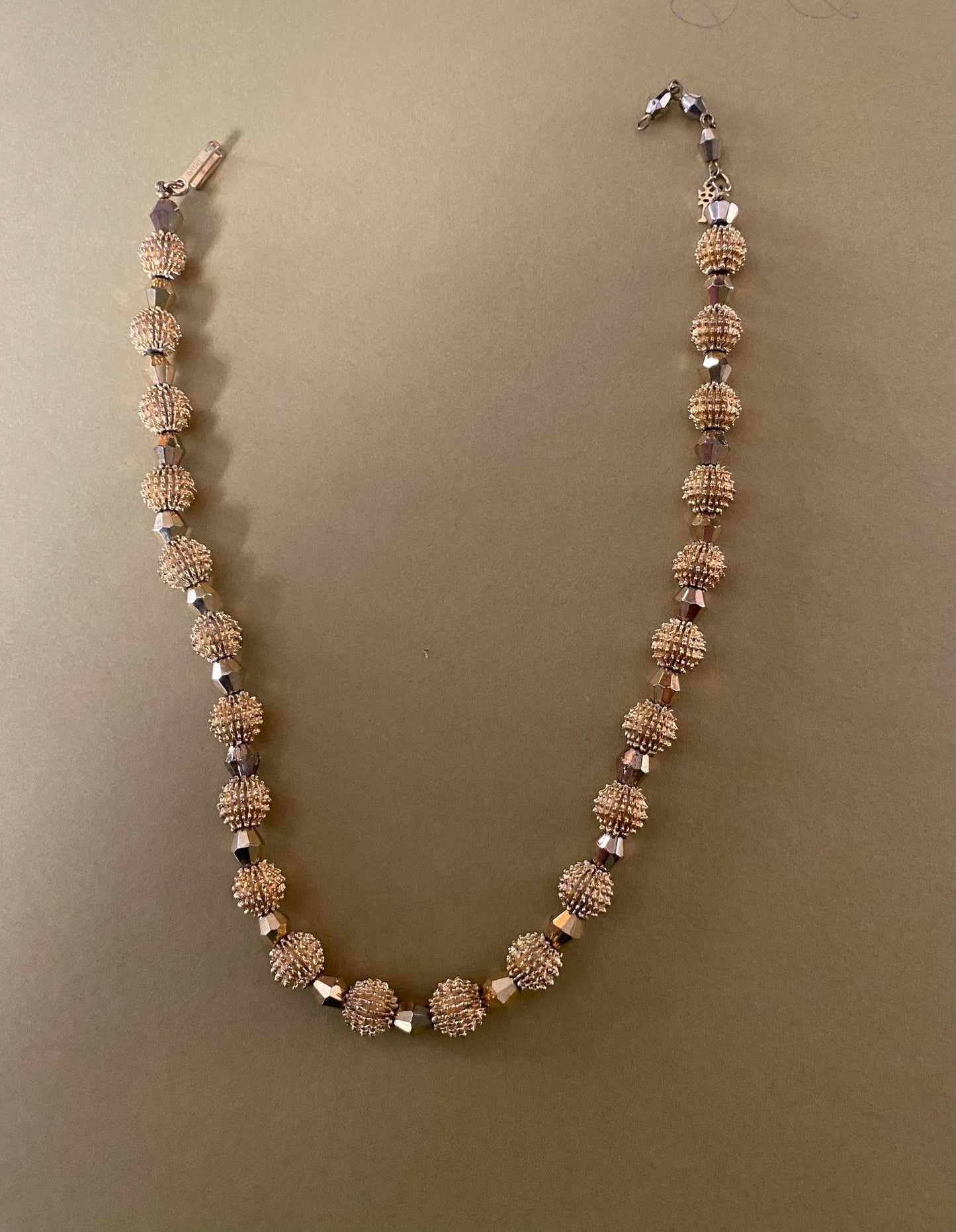 Vintage Crown Trifari Nubby Gold Style Choker Necklace Jewelry by Trifari Electra Collection Lover Antiques and Vintage