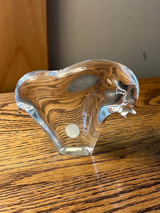 Vintage Glass Bull Paperweight by RFB Sweden Art Glass Lover Antiques and Vintage