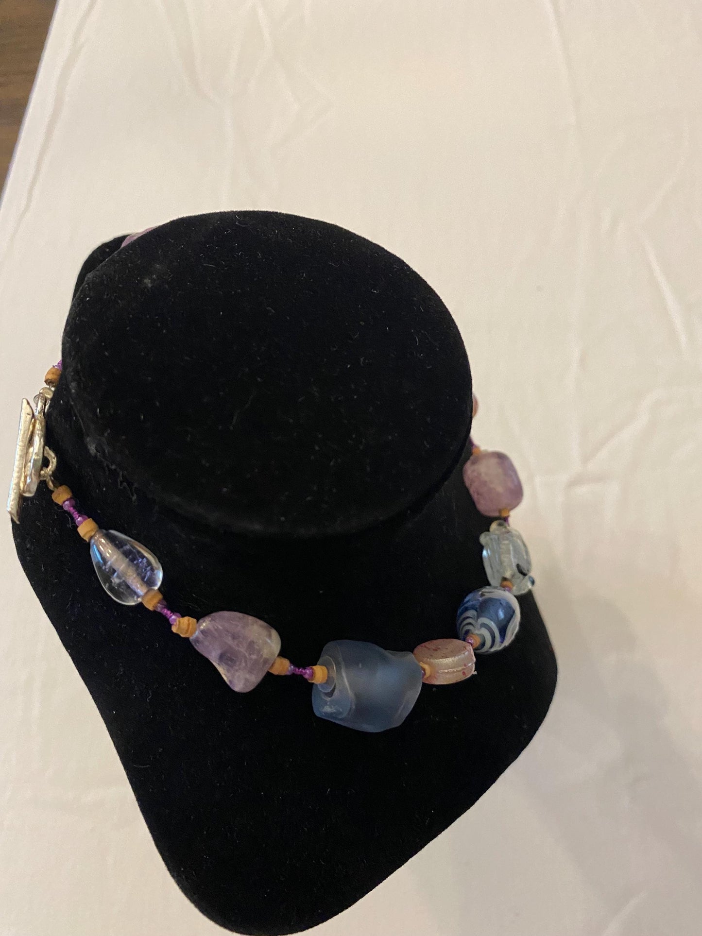 Vintage Aurora Borealis Style Crystals & Gold Necklace Fringe Jewelry Lover Antiques and Vintage
