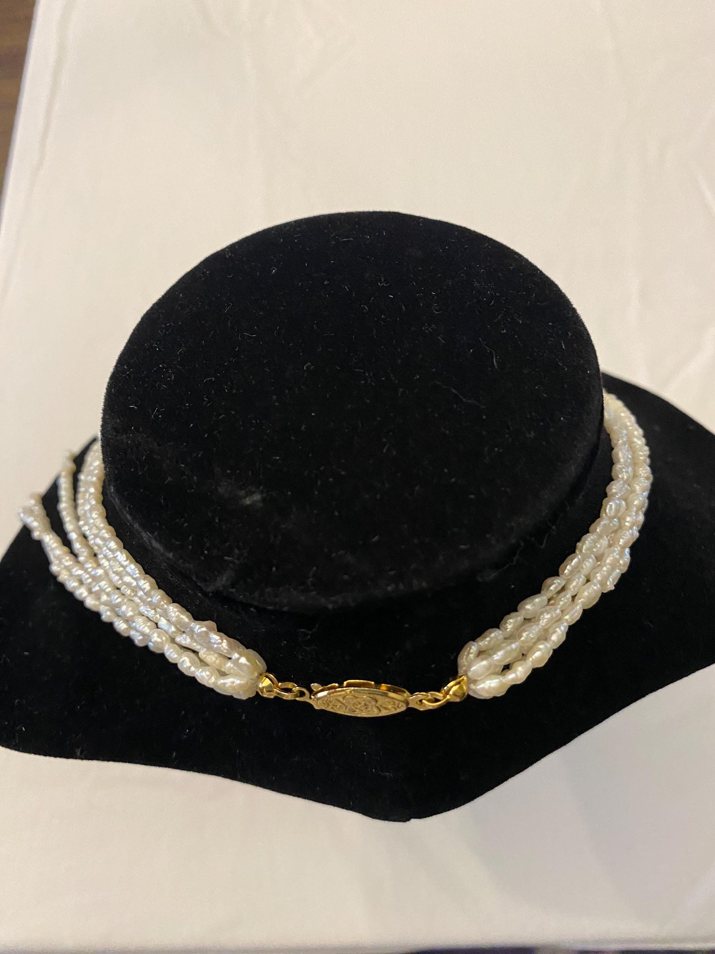 Vintage 6 Strand Off White Beaded Pearl Necklace Unique Gift Opportunity Lover Antiques and Vintage
