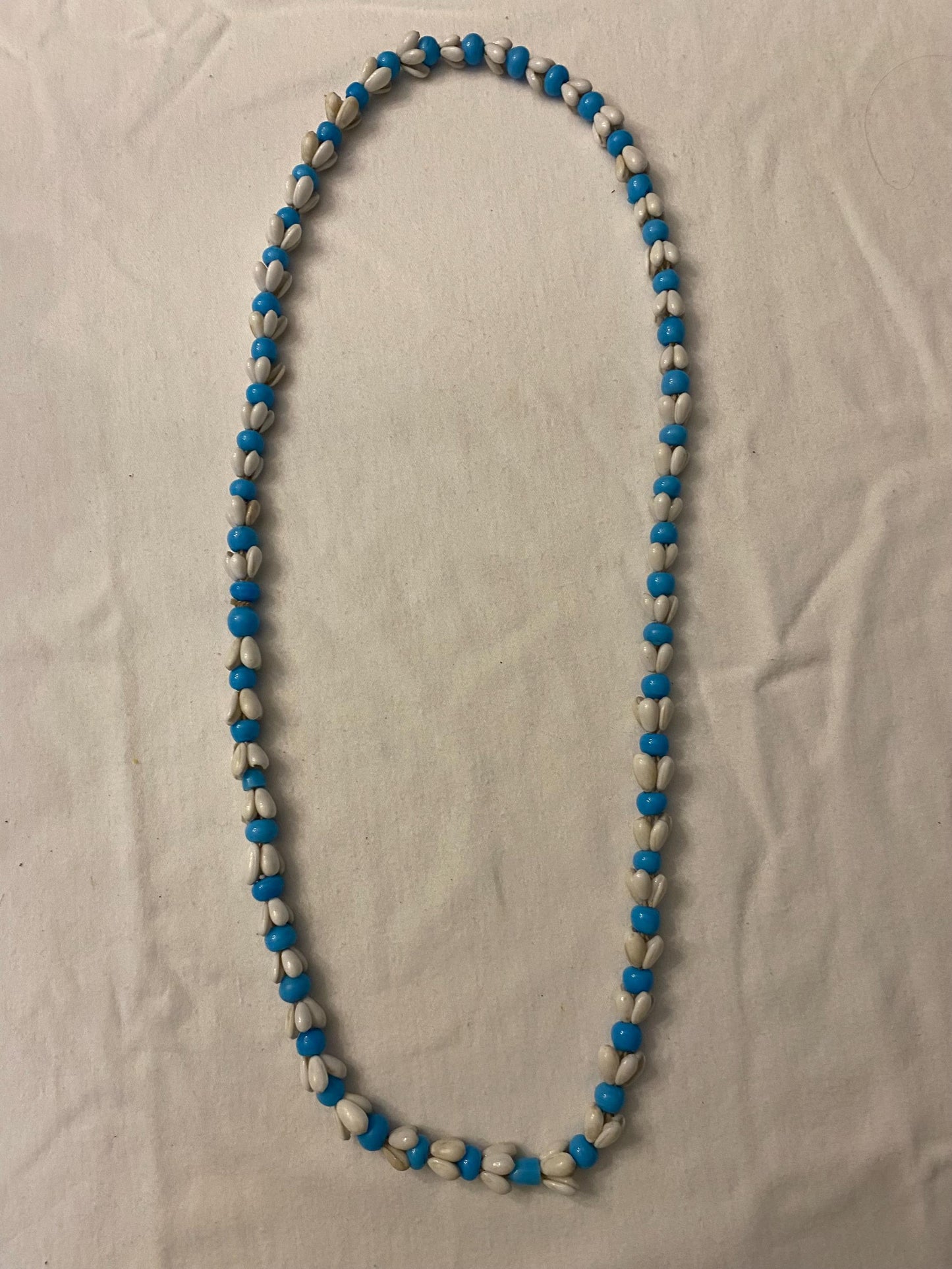 Vintage Blue & White Flower and Bead Necklace Necklace Unique Gifts Galore at Lover Antiques and Vintage
