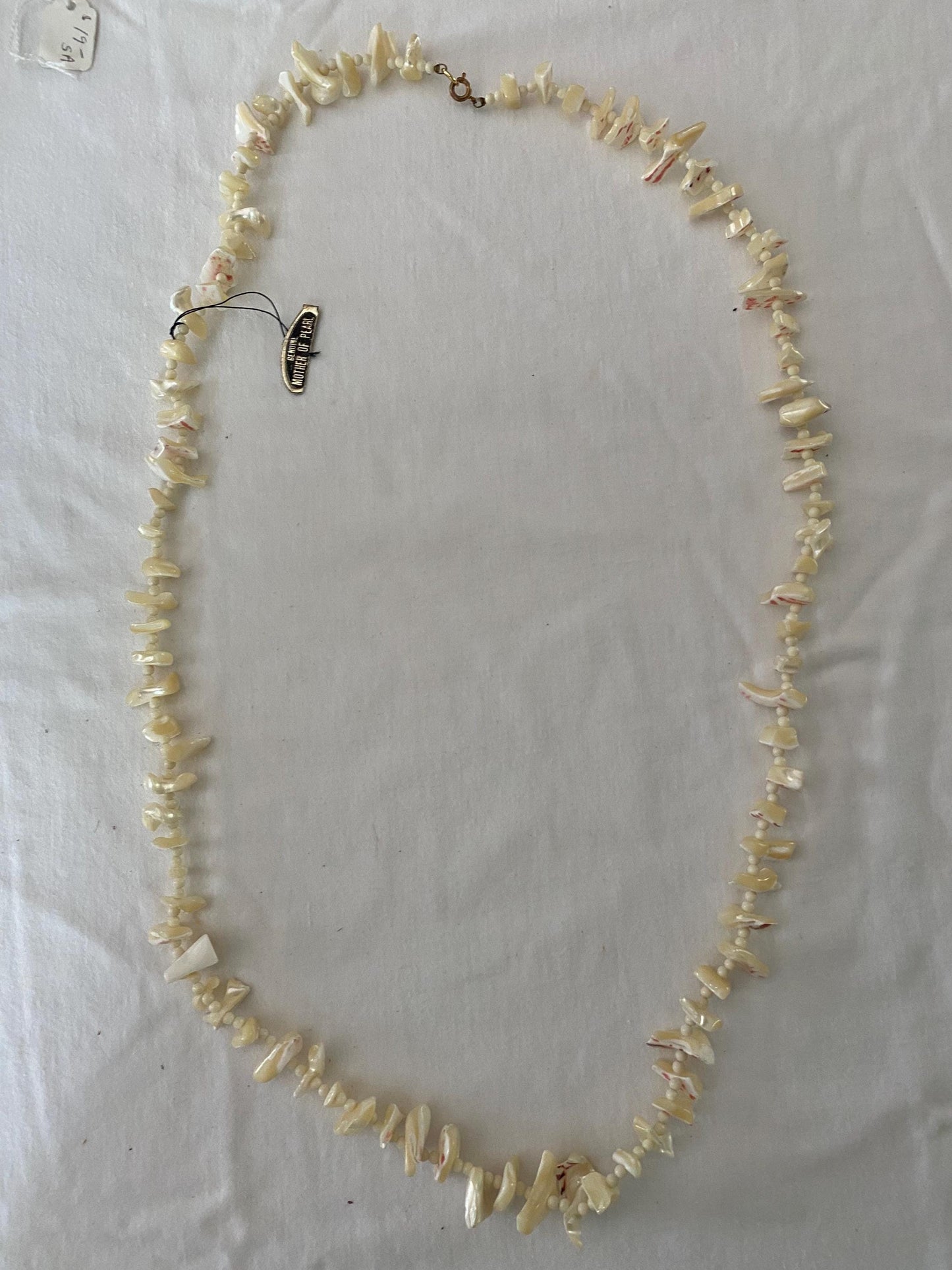 Vintage Genuine Mother of Pearl Necklace White Jewelry Unique Gift Opportunity Lover Antiques and Vintage