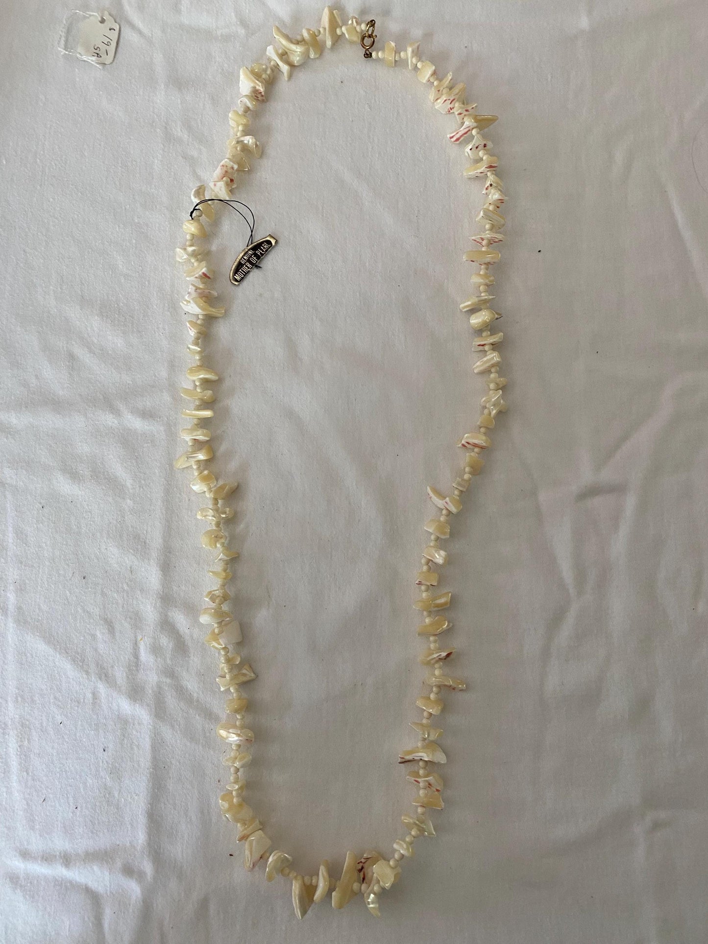 Vintage Genuine Mother of Pearl Necklace White Jewelry Unique Gift Opportunity Lover Antiques and Vintage