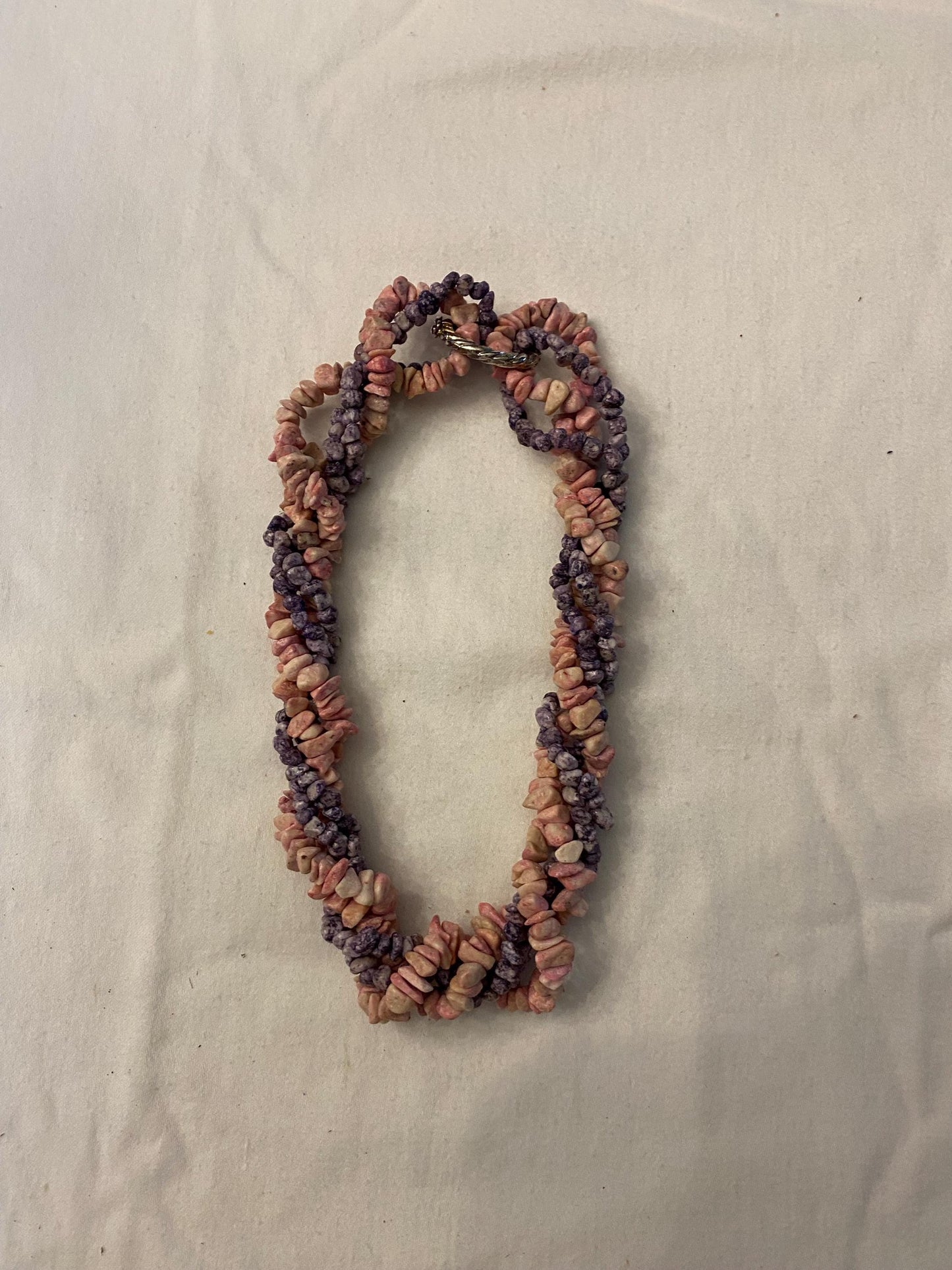 Vintage Purple & Pink Multi Strand Choker Style Necklace Beach Jewelry Unique Gift Lover Antiques and Vintage