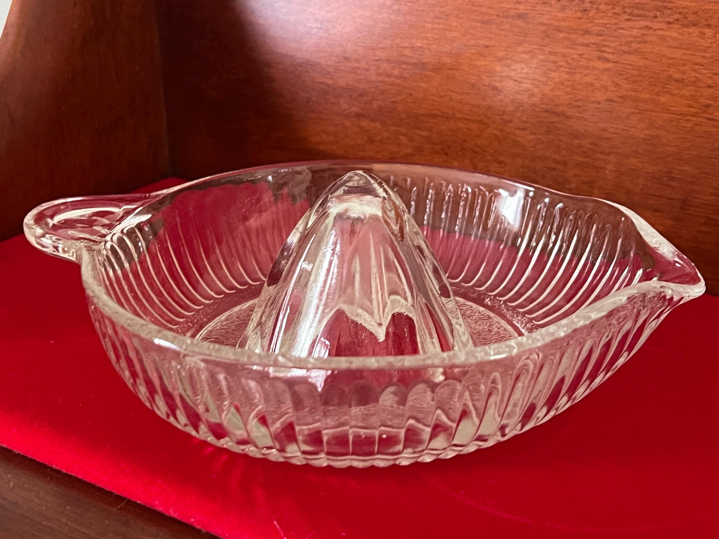 Vintage Glass Citrus Juicer Reamer Bowl with Spout No Flaws Pretty Glass Art Lover Antiques and Vintage