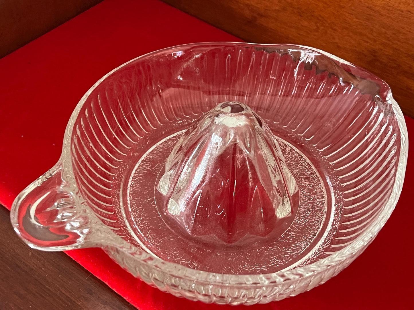 Vintage Glass Citrus Juicer Reamer Bowl with Spout No Flaws Pretty Glass Art Lover Antiques and Vintage