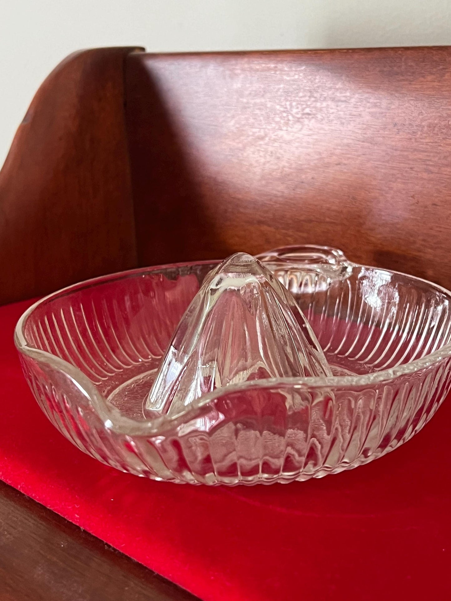Vintage Glass Citrus Juicer Reamer Bowl with Spout No Flaws Pretty Glass Art Lover Antiques and Vintage