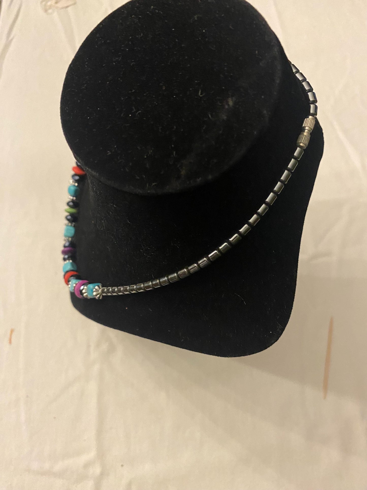 Vintage Black & Crystal Beaded Necklace Unique Gifts Galore at Lover Antiques and Vintage