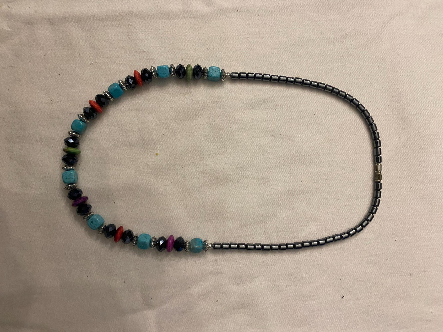 Vintage Black & Crystal Beaded Necklace Unique Gifts Galore at Lover Antiques and Vintage