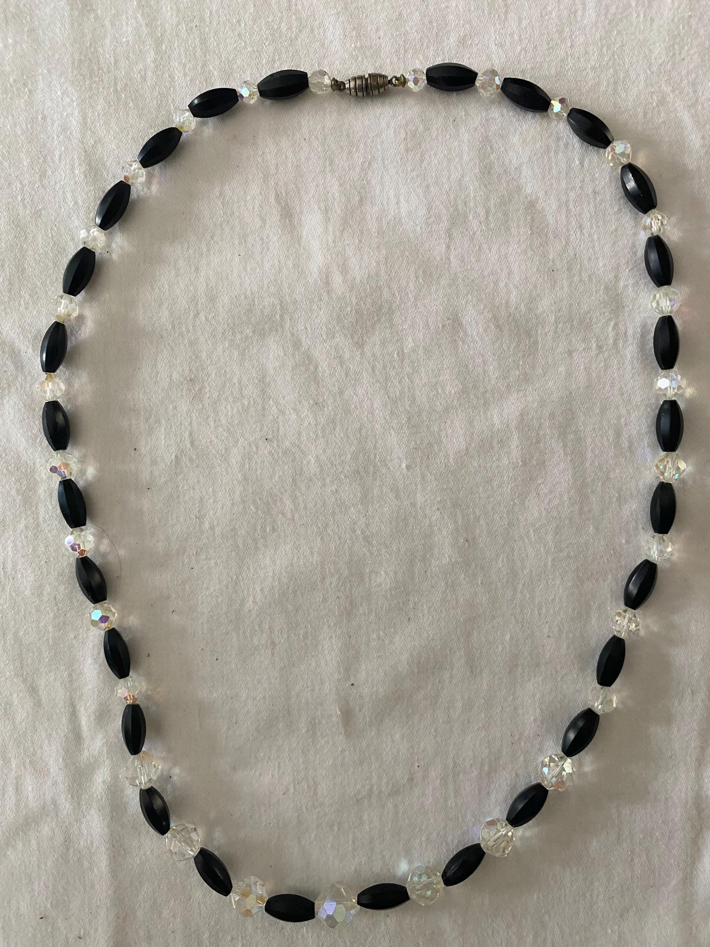 Vintage Black & Crystal Beaded Necklace Unique Gifts Galore at Lover Antiques and Vintage