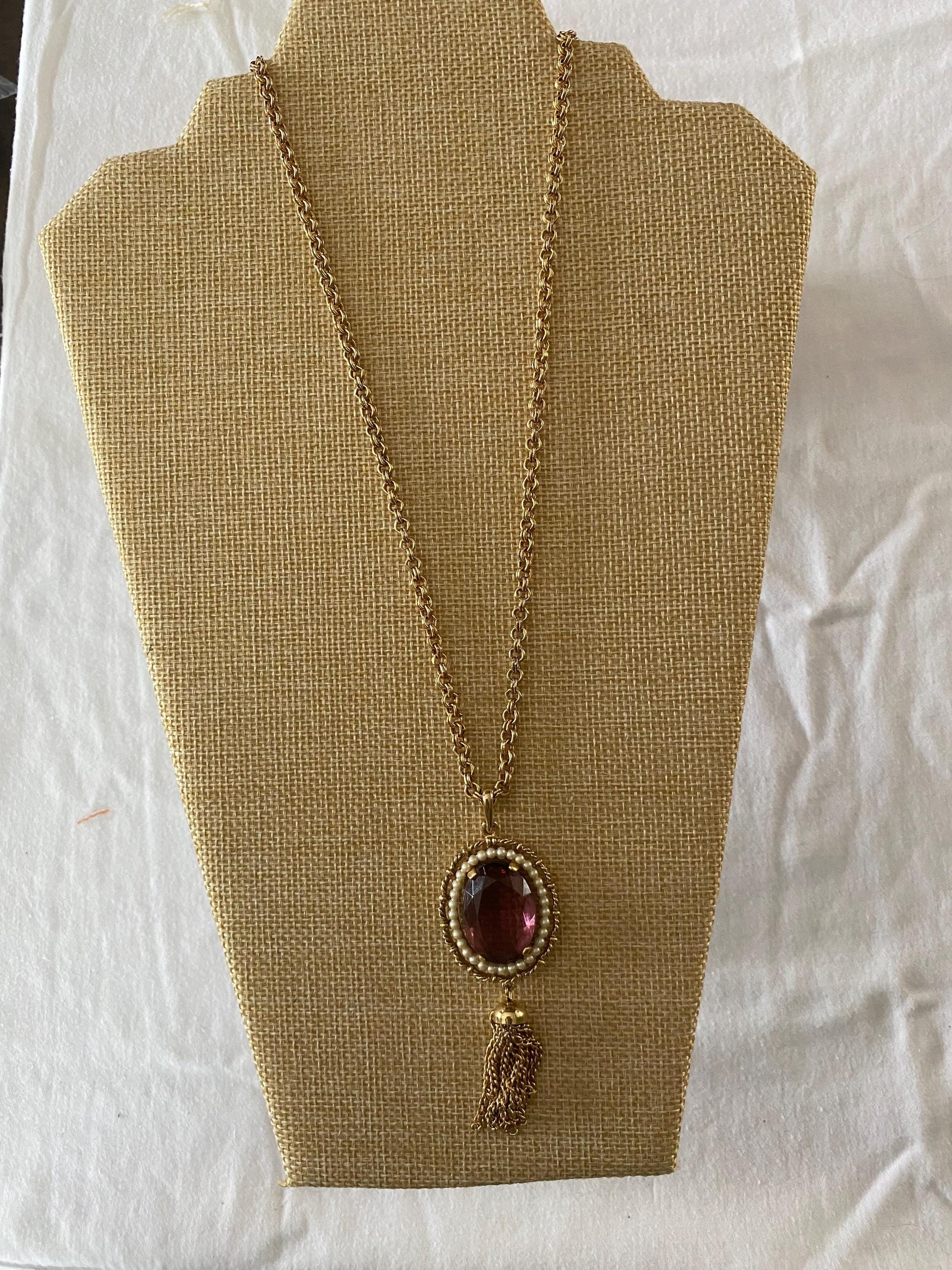 Vintage Avon Amethyst Necklace