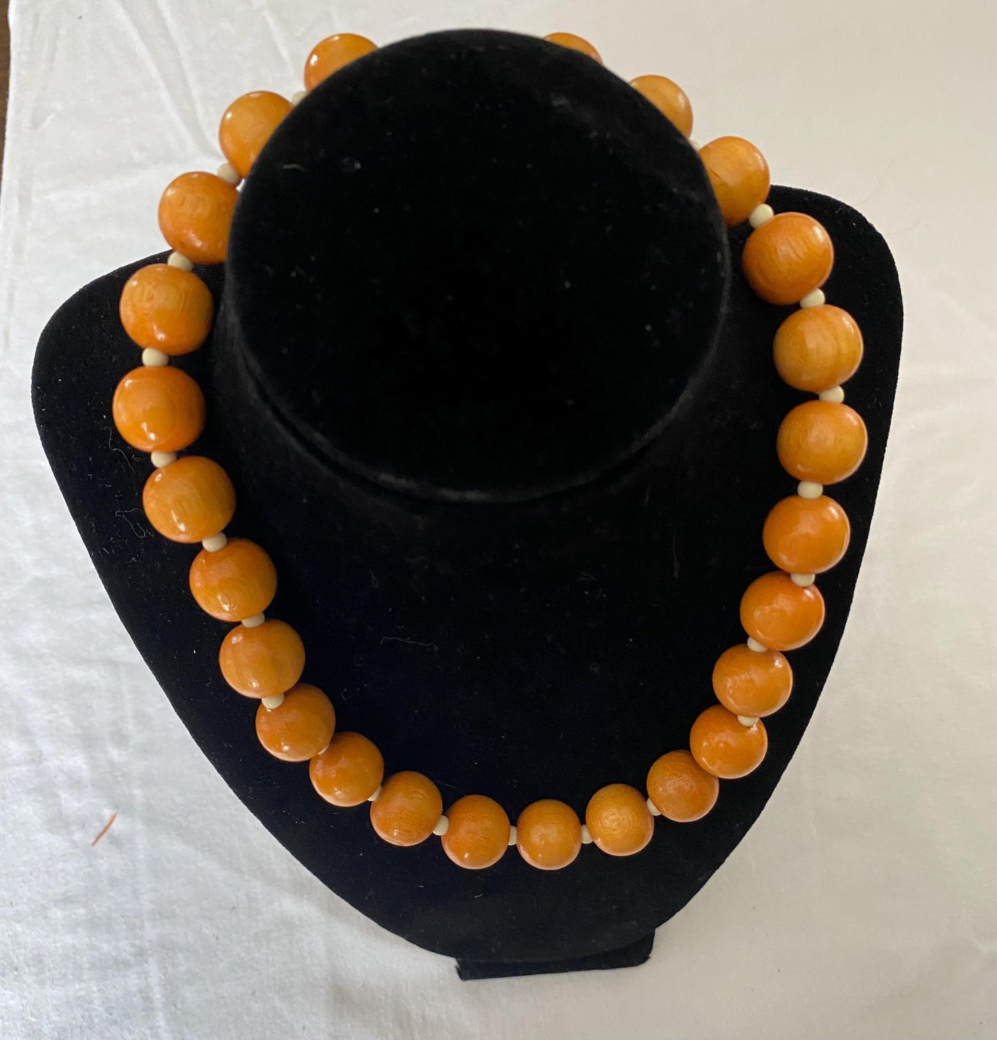 Vintage Butterscotch Beaded Necklace Orange Jewelry Unique Gifts at Lover Antiques and Vintage