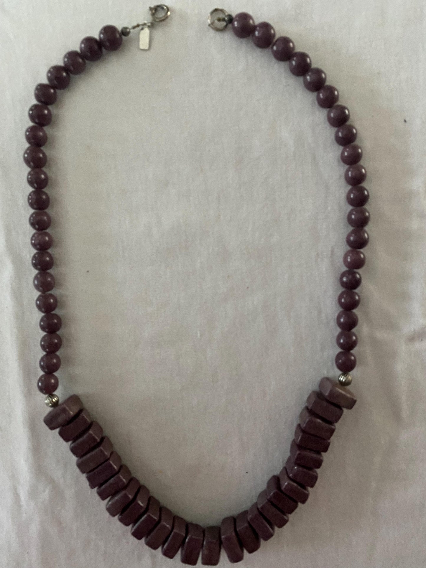 Vintage Karla Jordan Necklace Brown Beaded Jewelry Lover Antiques and Vintage