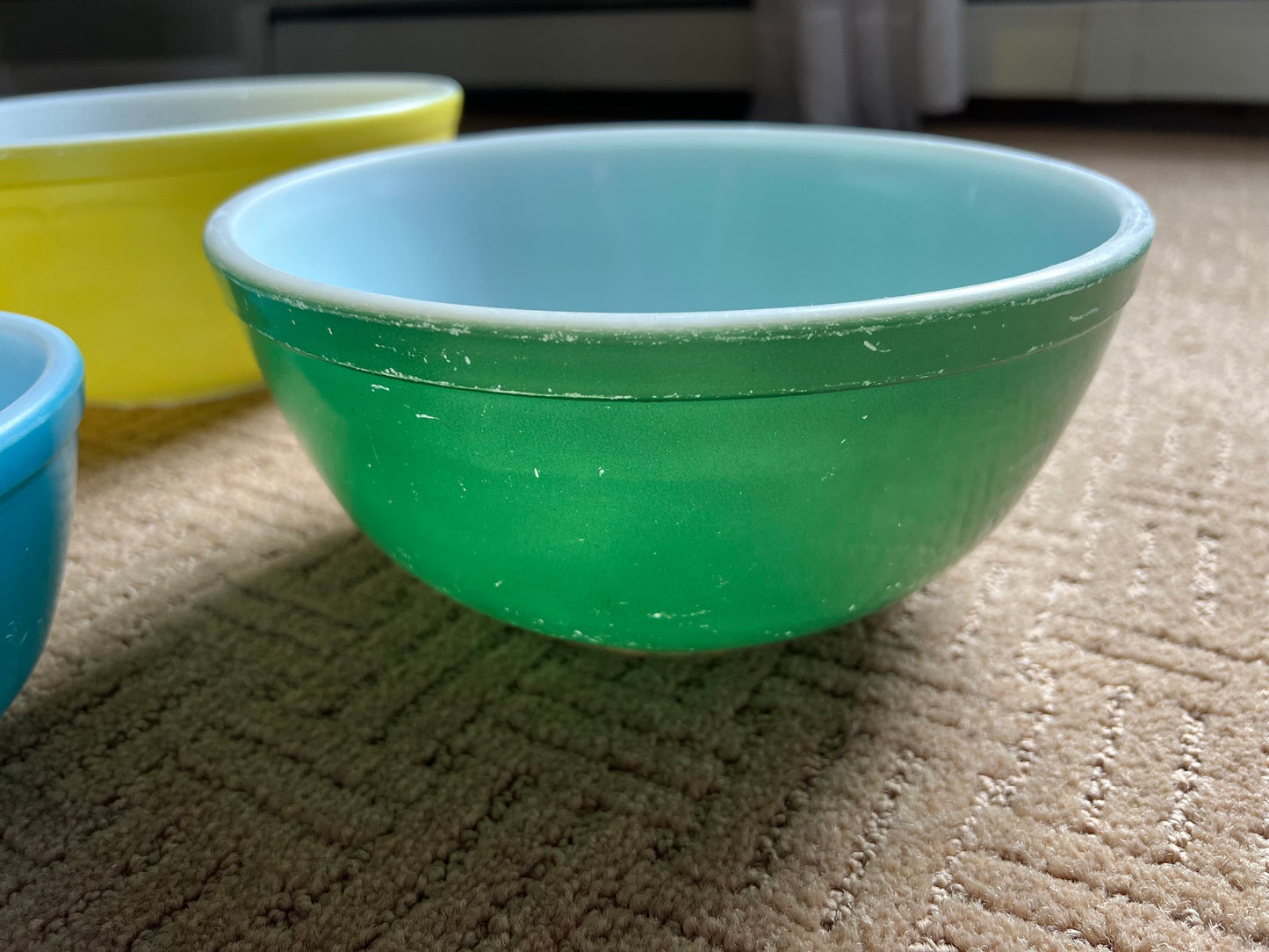 Vintage Pyrex Set of 3 Mixing Bowls Lover Antiques and vintage