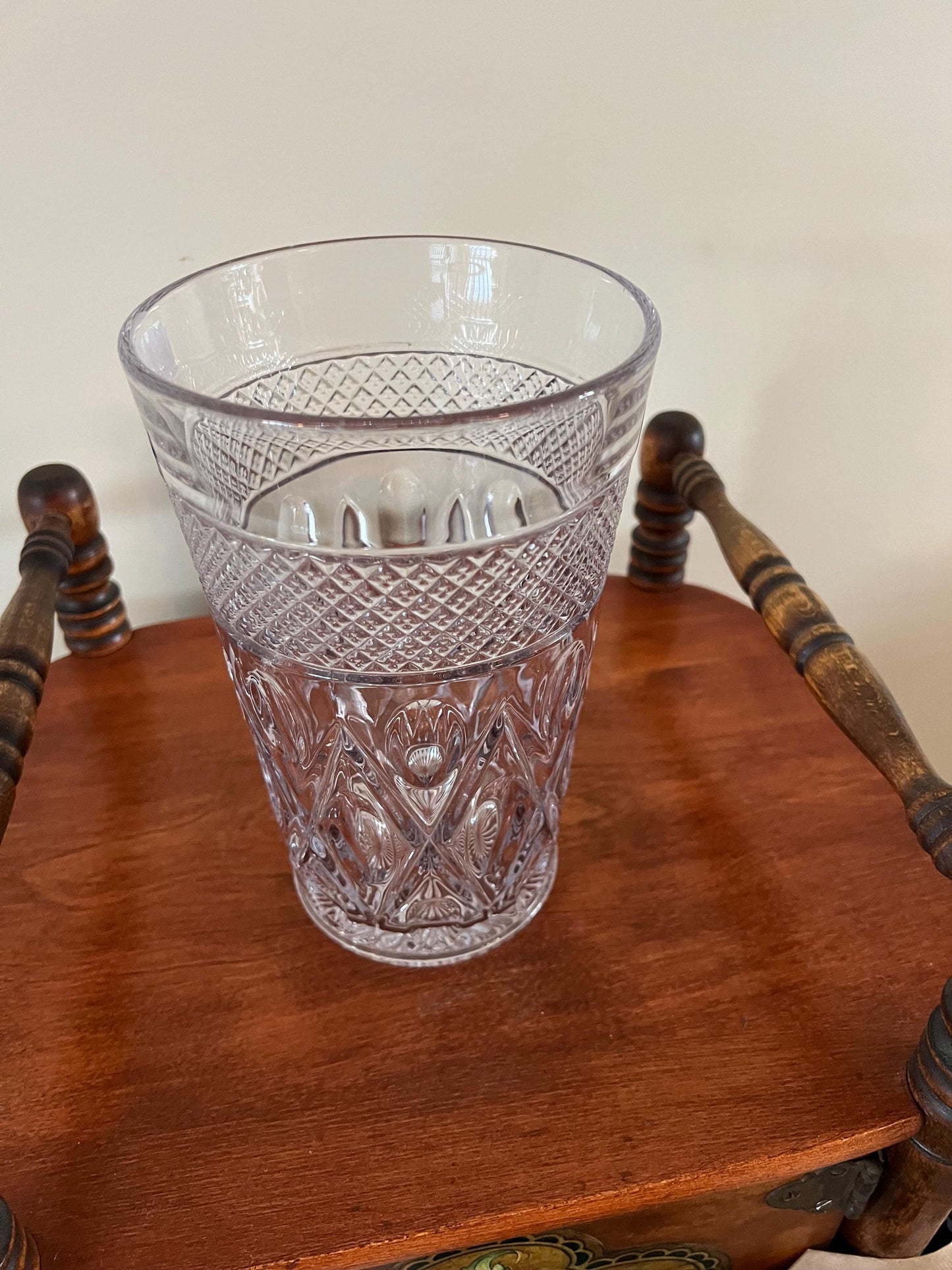 Vintage Imperial Cape Cod Flip Vase Crystal Cut Glass Art Lover Antiques and Vintage