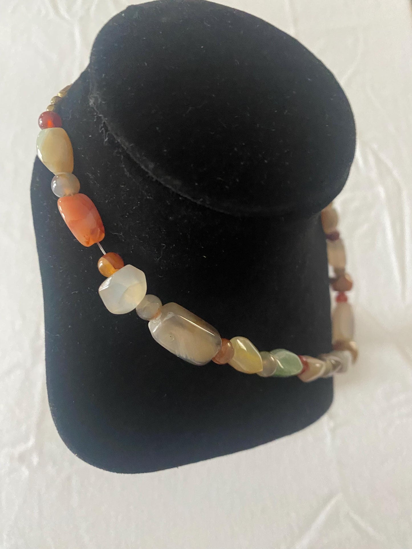 Vintage Aurora Borealis Style Crystals & Gold Necklace Fringe Jewelry Lover Antiques and Vintage