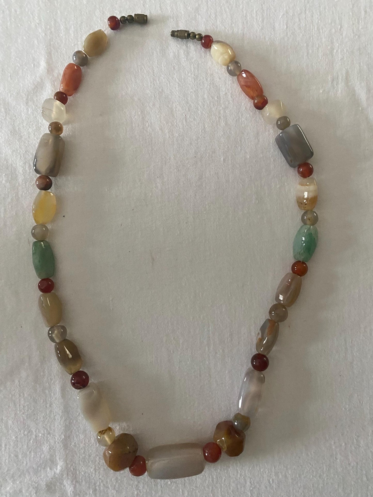 Vintage Aurora Borealis Style Crystals & Gold Necklace Fringe Jewelry Lover Antiques and Vintage