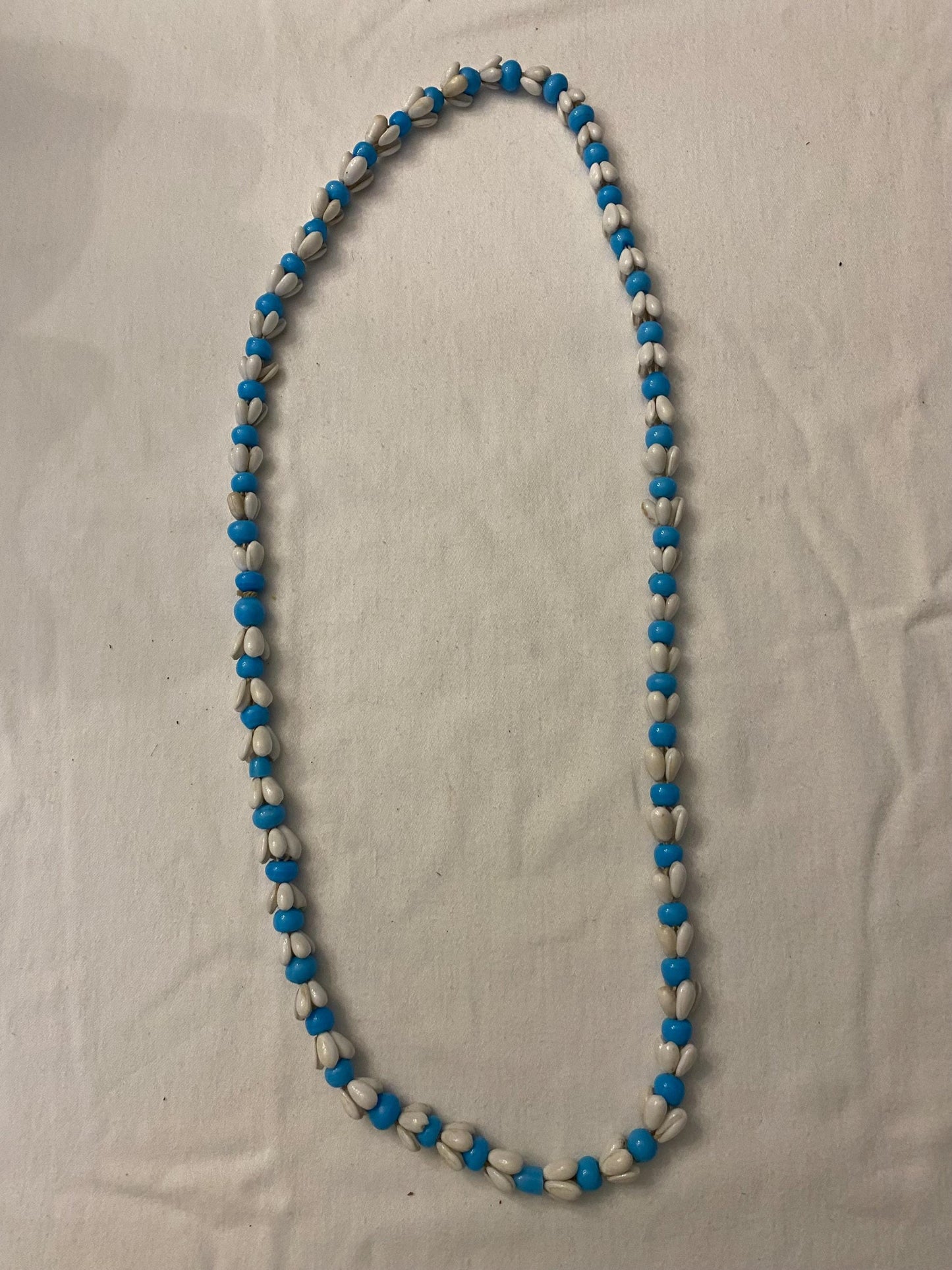 Vintage Blue & White Flower and Bead Necklace Necklace Unique Gifts Galore at Lover Antiques and Vintage