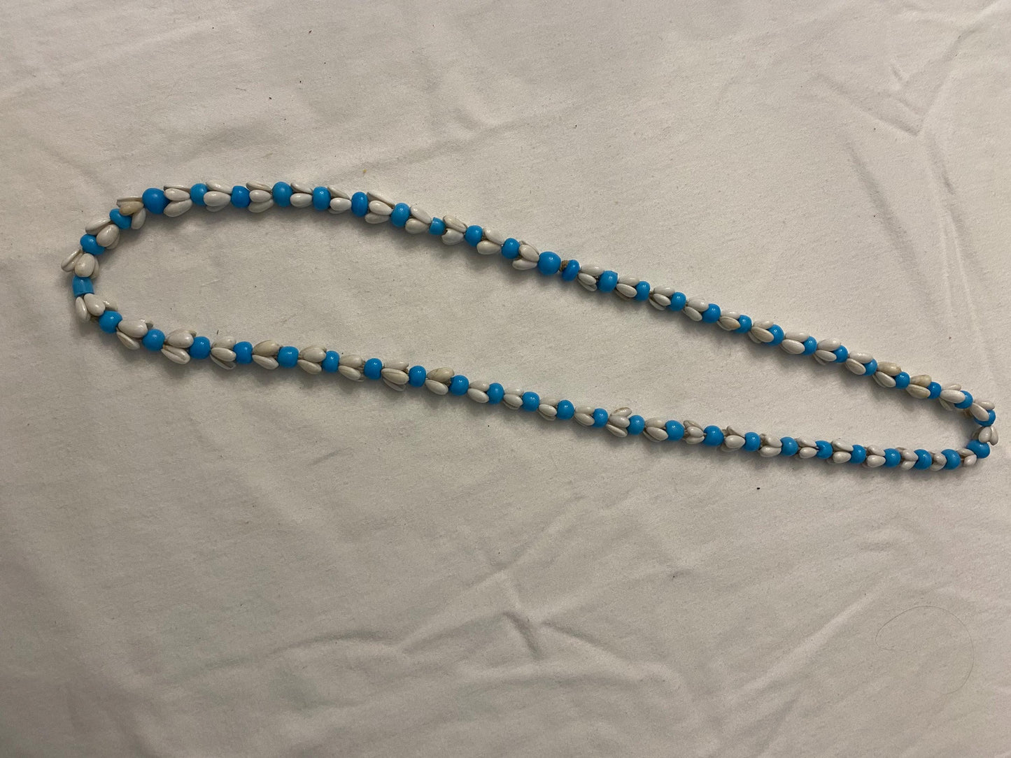 Vintage Blue & White Flower and Bead Necklace Necklace Unique Gifts Galore at Lover Antiques and Vintage