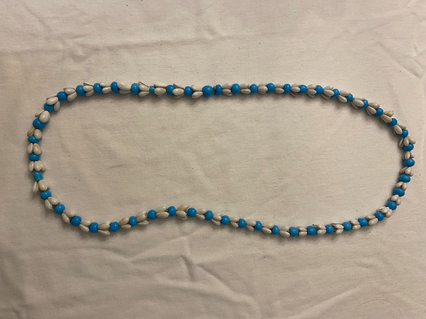 Vintage Blue & White Flower and Bead Necklace Necklace Unique Gifts Galore at Lover Antiques and Vintage
