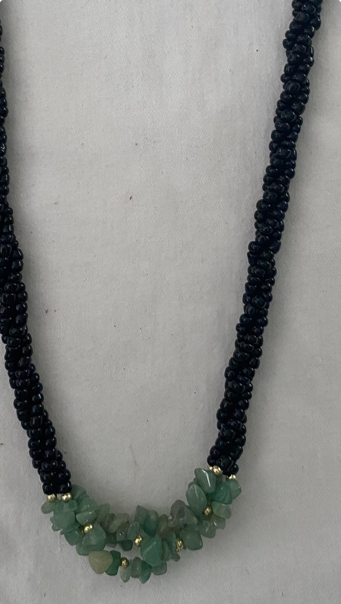 Vintage Blue & White Flower and Bead Necklace Necklace Unique Gifts Galore at Lover Antiques and Vintage